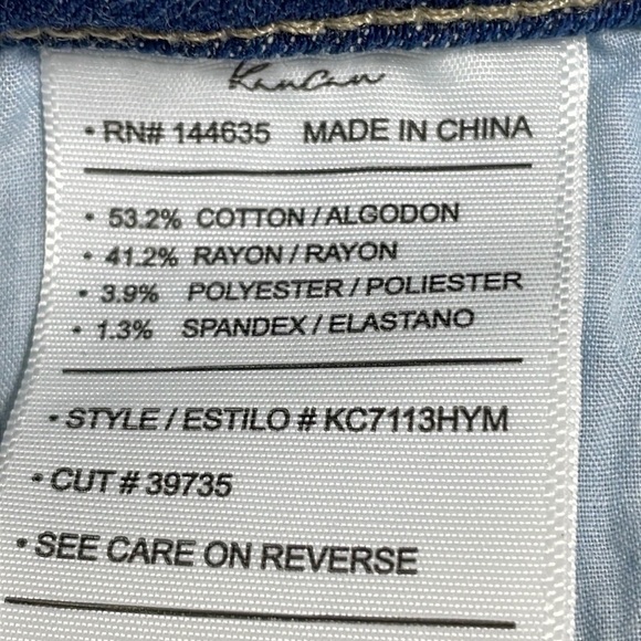 KanCan Jeans NWT Estilo Skinny High Rise Button Down Denim Dark Blue Size 15 31 - Picture 12 of 12